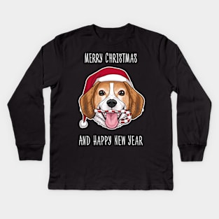 Merry Xmas for beagle lovers Kids Long Sleeve T-Shirt